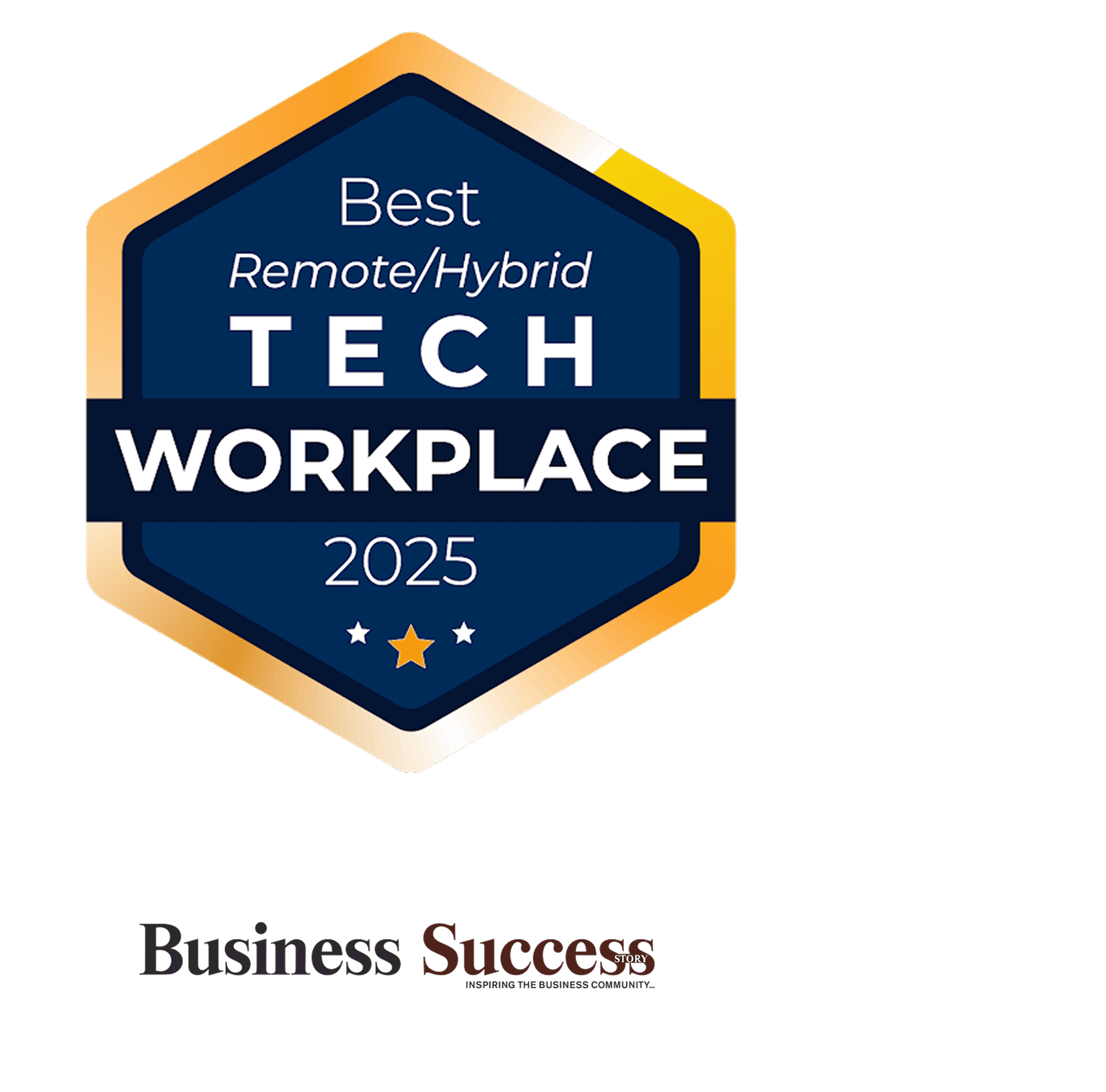 Business Success Magazine Best Remote/Hybrid Tech Workplace 2025 award for AgileEngine